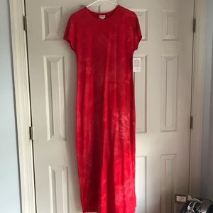 Lularoe Maria Dress - XS - Red Tie Dye
